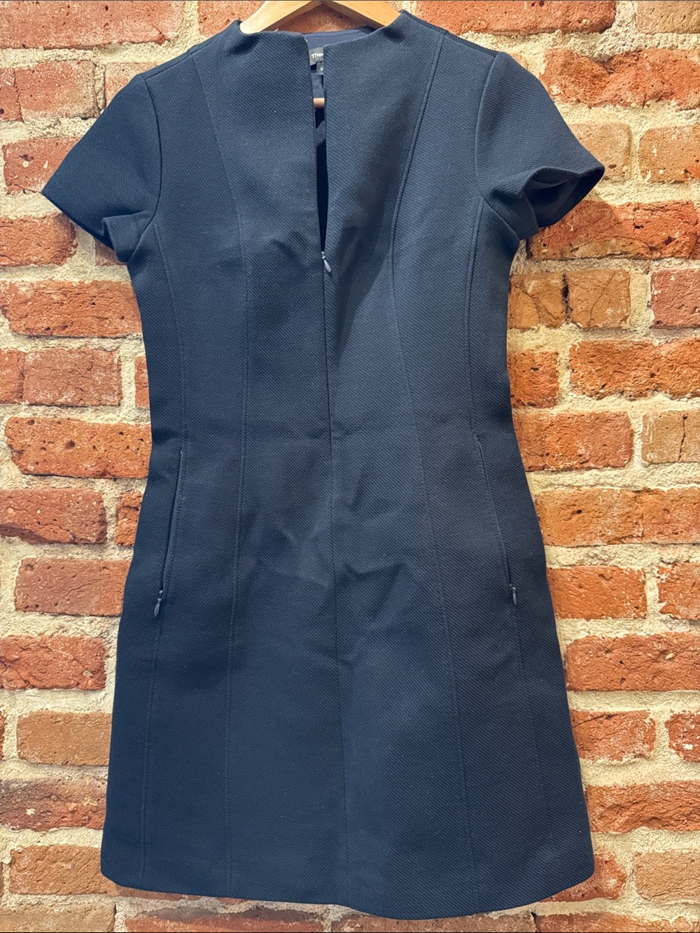 Theory Navy Short-Sleeve Dress
